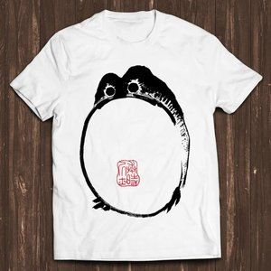 Sad Frog Japanese Art Matsumoto Hoji Meika Gafu Toad Demons Meme Gift Funny Tee